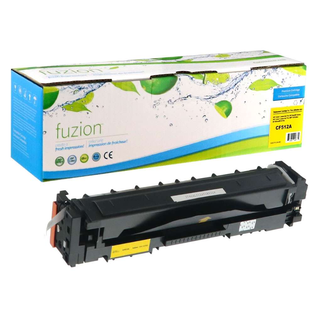HP CF512A (204A) Compatible Toner Cartridge - Yellow - Fuzion