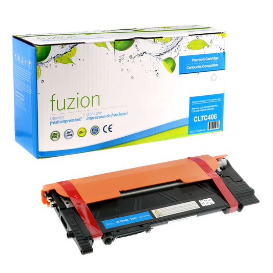 Samsung 406 CLT-C406S Compatible Toner Cartridge - Cyan - Fuzion