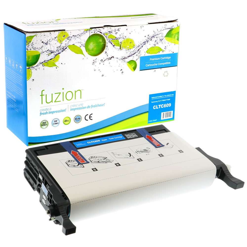 Samsung 609 CLT-C609S Remanufactured Toner Cartridge - Cyan - Fuzion