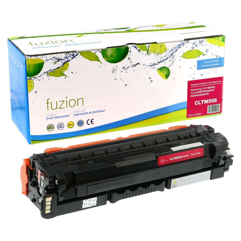 Samsung 506 CLT-M506L Compatible Toner Cartridge High Yield - Magenta - Fuzion