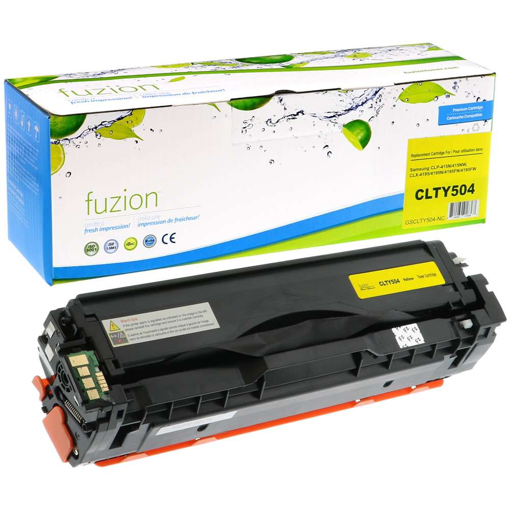 Samsung 504 CLT-Y504S Compatible Toner Cartridge - Yellow - Fuzion