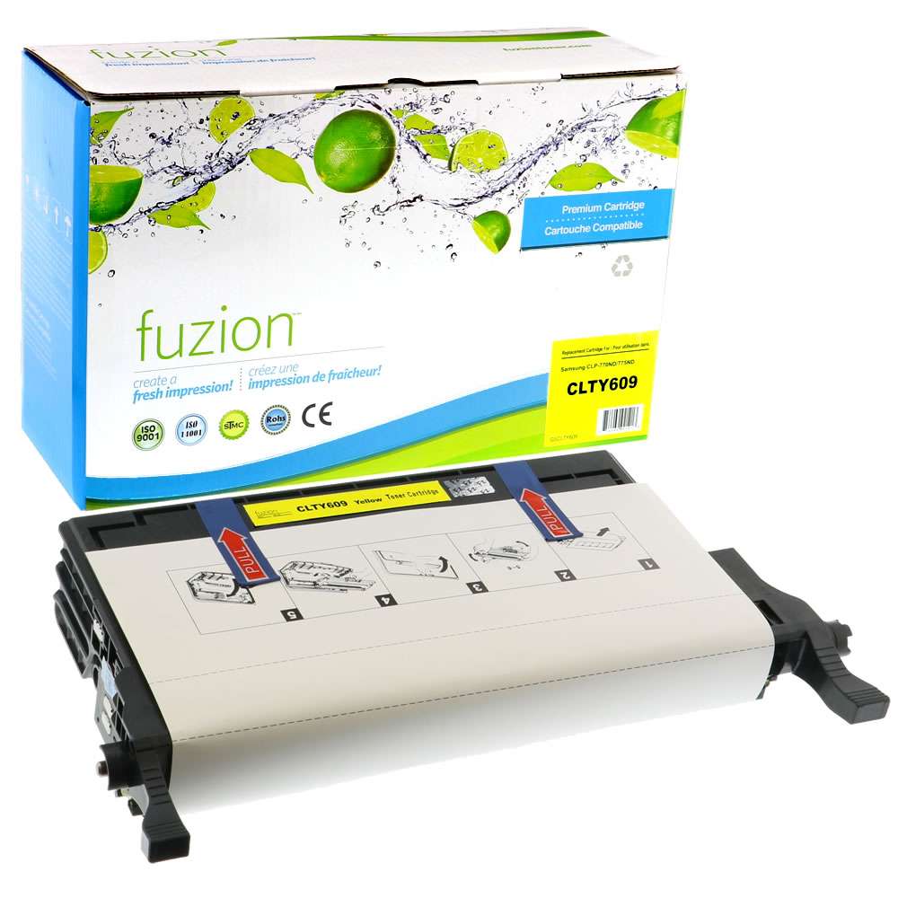 Samsung 609 CLT-Y609S Remanufactured Toner Cartridge - Yellow - Fuzion