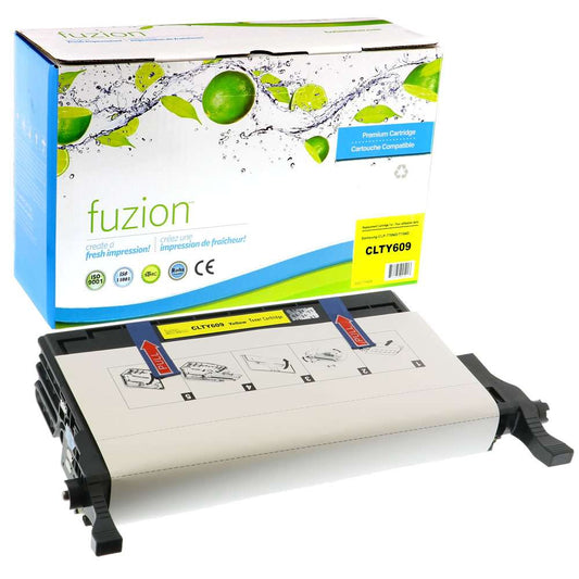 Samsung 609 CLT-Y609S Remanufactured Toner Cartridge - Yellow - Fuzion