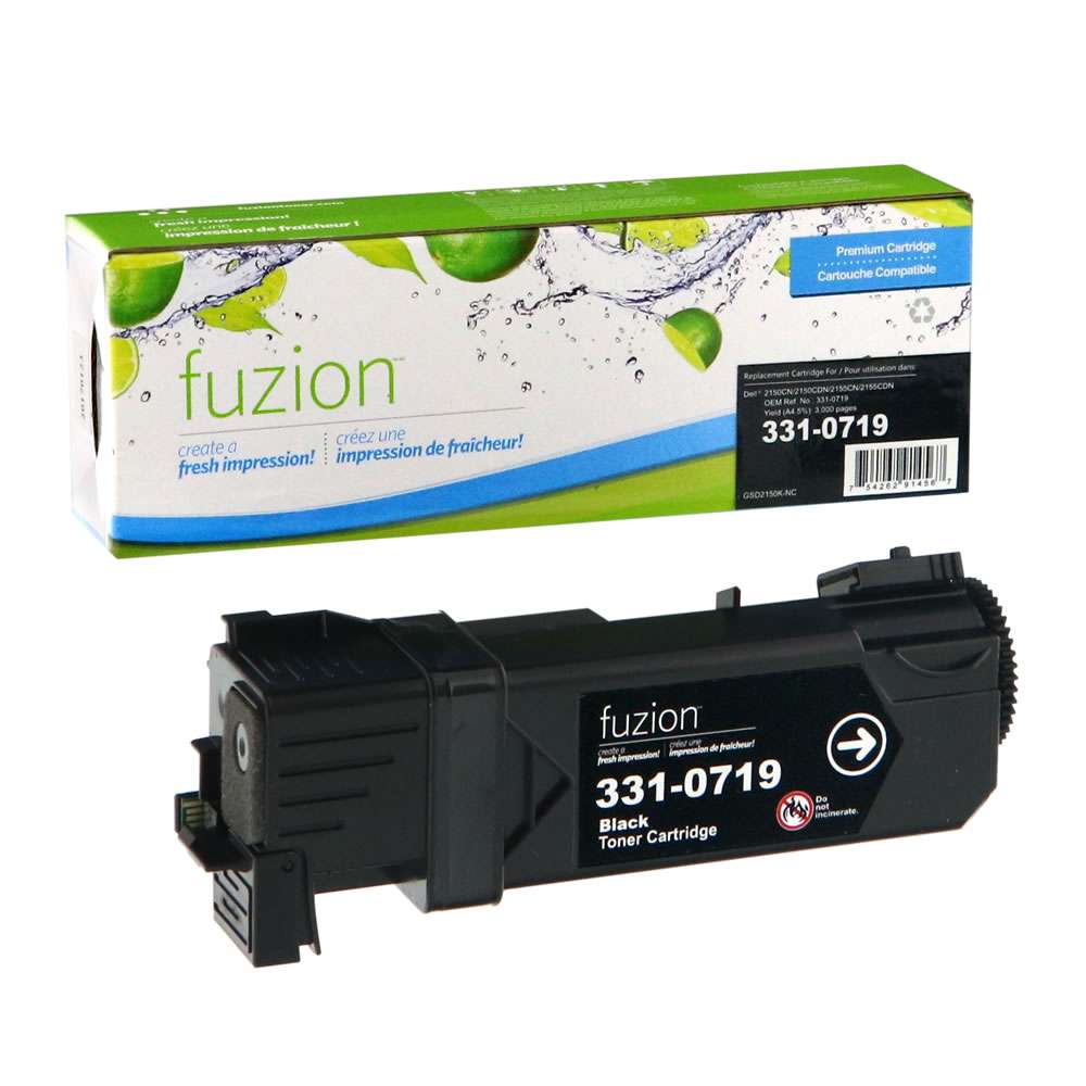 Dell 331-0719 Compatible Toner Cartridge - Black - Fuzion