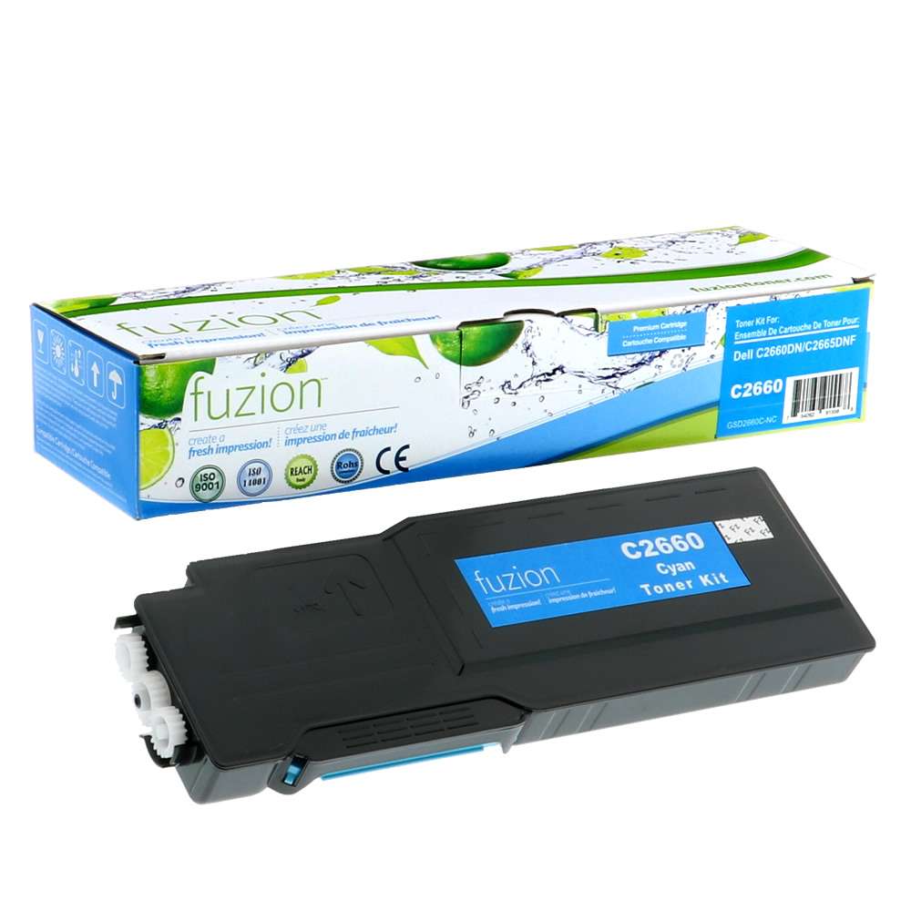 Dell 593-BBBT Compatible Toner Cartridge - Cyan - Fuzion