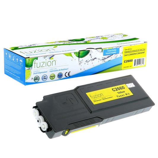 Dell 593-BBBR Compatible Toner Cartridge - Yellow - Fuzion