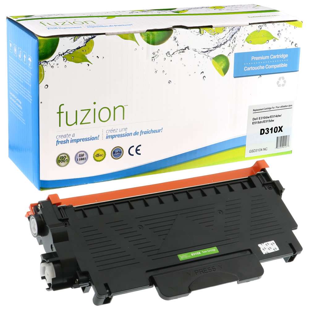Dell 593-BBKD Compatible Toner Cartridge High Yield - Black - Fuzion