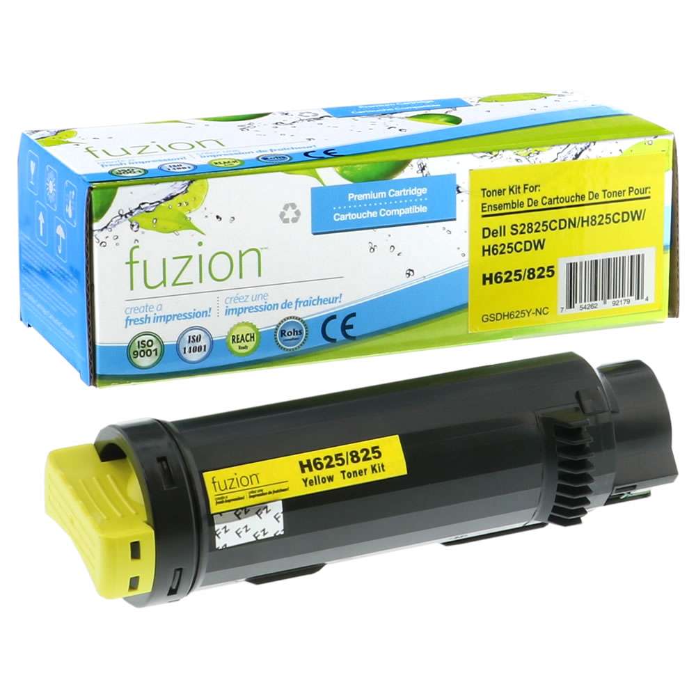 Dell 593-BBOZ Compatible Toner Cartridge - Yellow - Fuzion