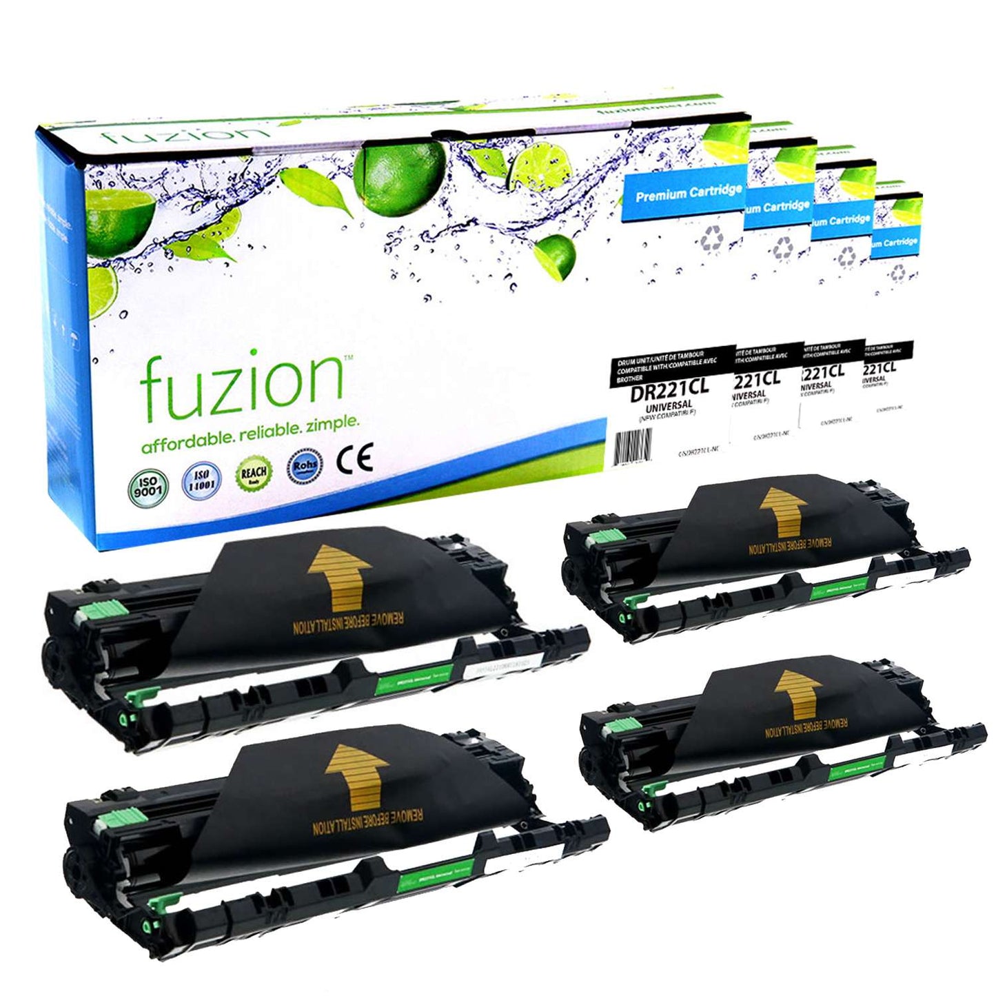 Brother DR221CL Compatible Kit - CKMY-4 Drum Units - Fuzion