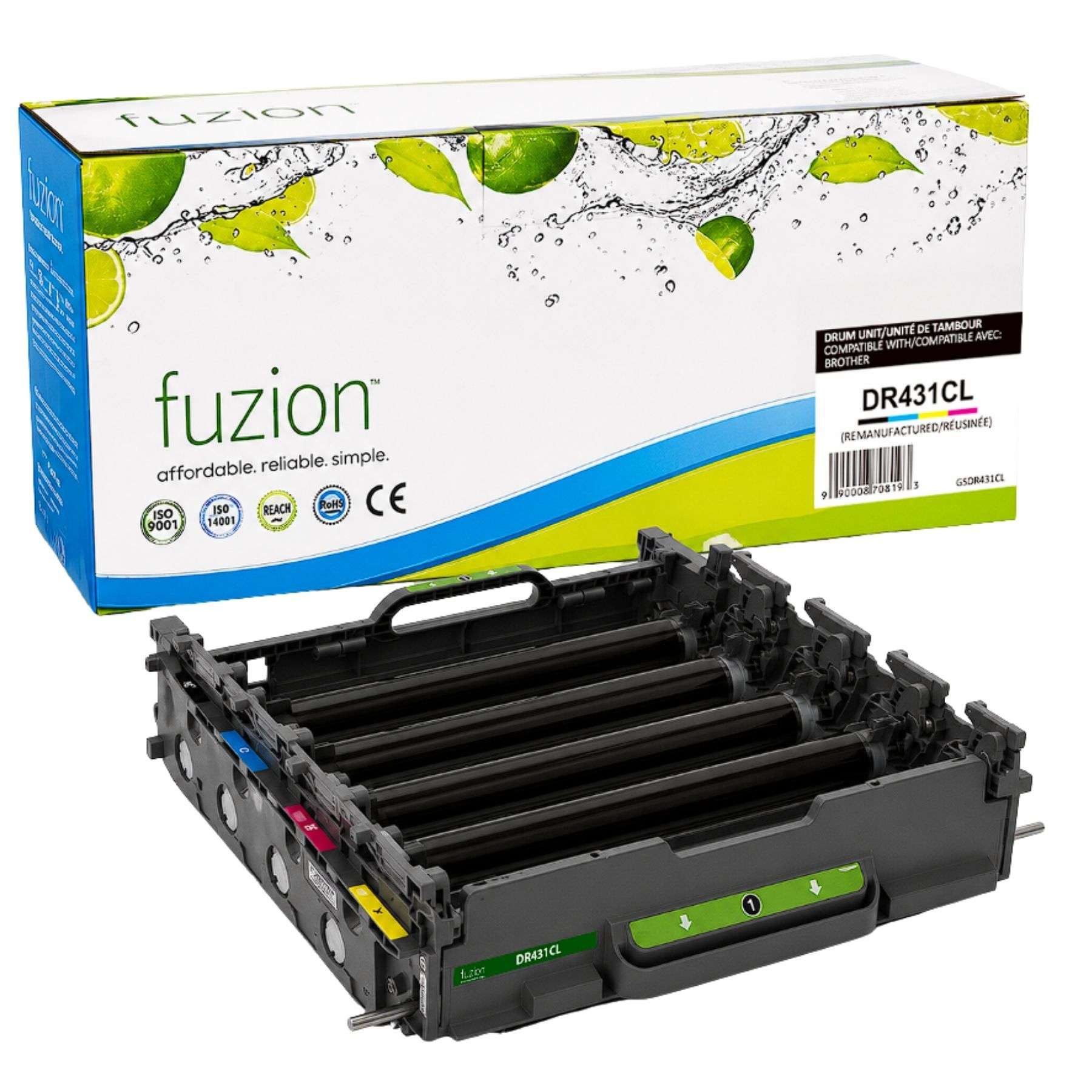 Brother DR431CL Remanufactured Drum Unit - CKMY - by Fuzion
