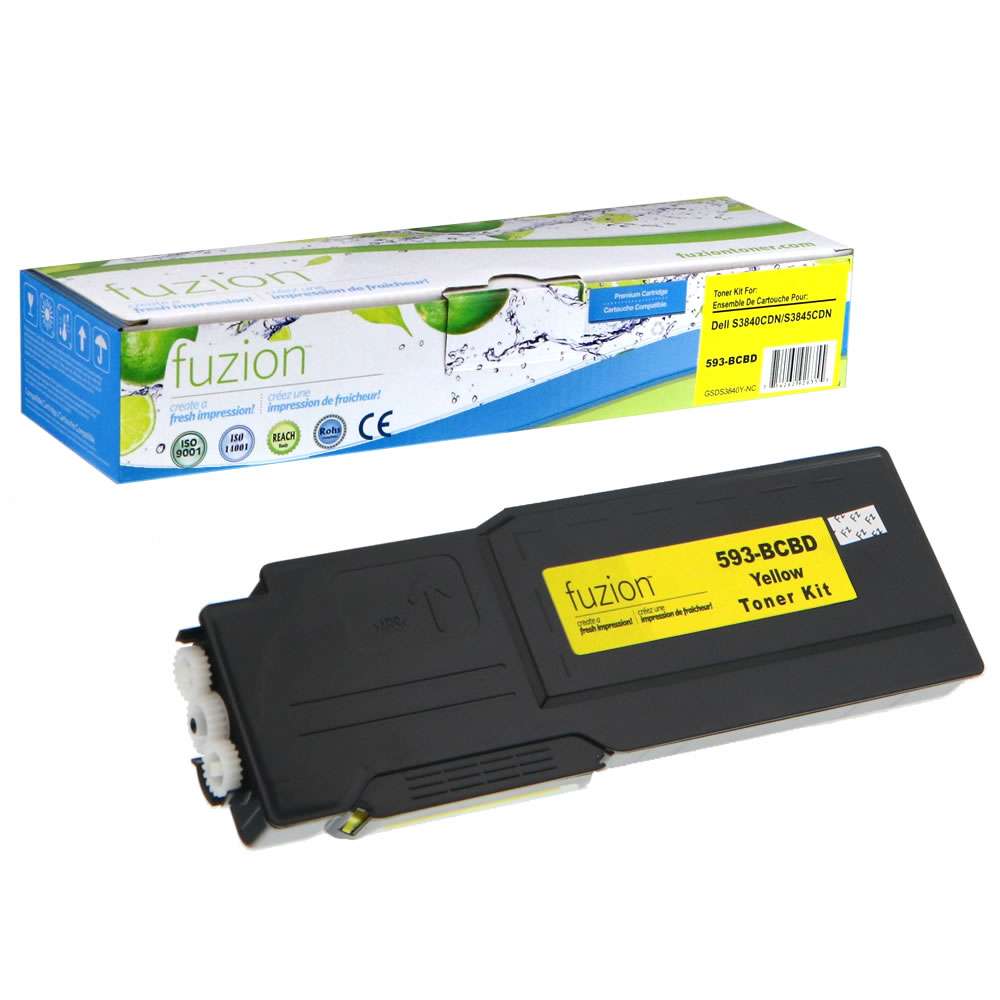 Dell 593-BCBD Compatible Toner Cartridge - Yellow - Fuzion