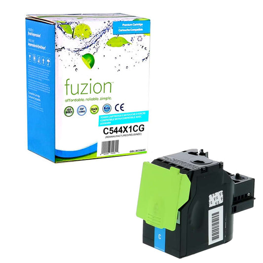 Lexmark C544X1CG Remanufactured Toner Cartridge High Yield Cyan