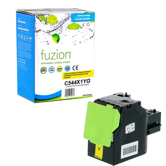Lexmark C544X1YG Remanufactured Toner Cartridge High Yield Yellow