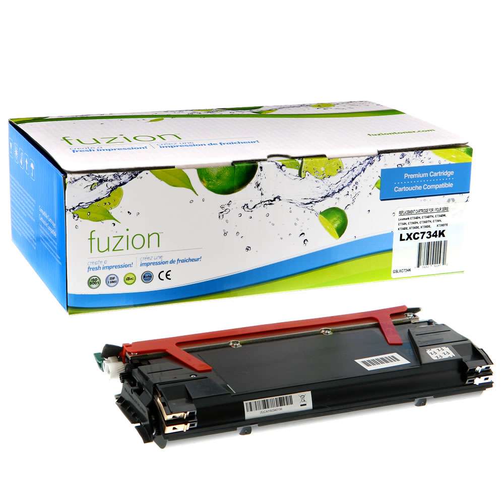 Lexmark C734A1KG Remanufactured Toner Cartridge - Black - Fuzion