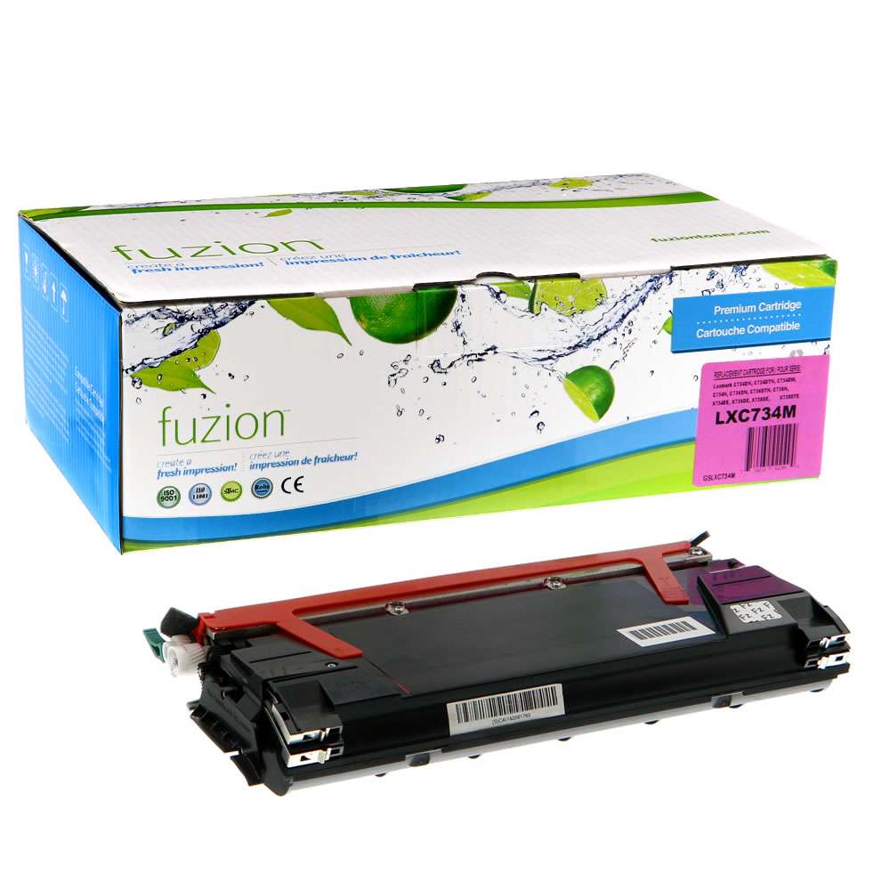 Lexmark C734A1MG Remanufactured Toner Cartridge - Magenta - Fuzion