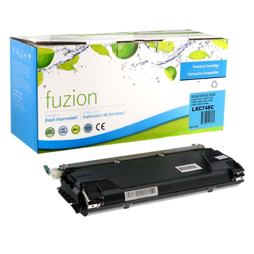 Lexmark C748H1CG Remanufactured Toner Cartridge High Yield - Cyan - Fuzion