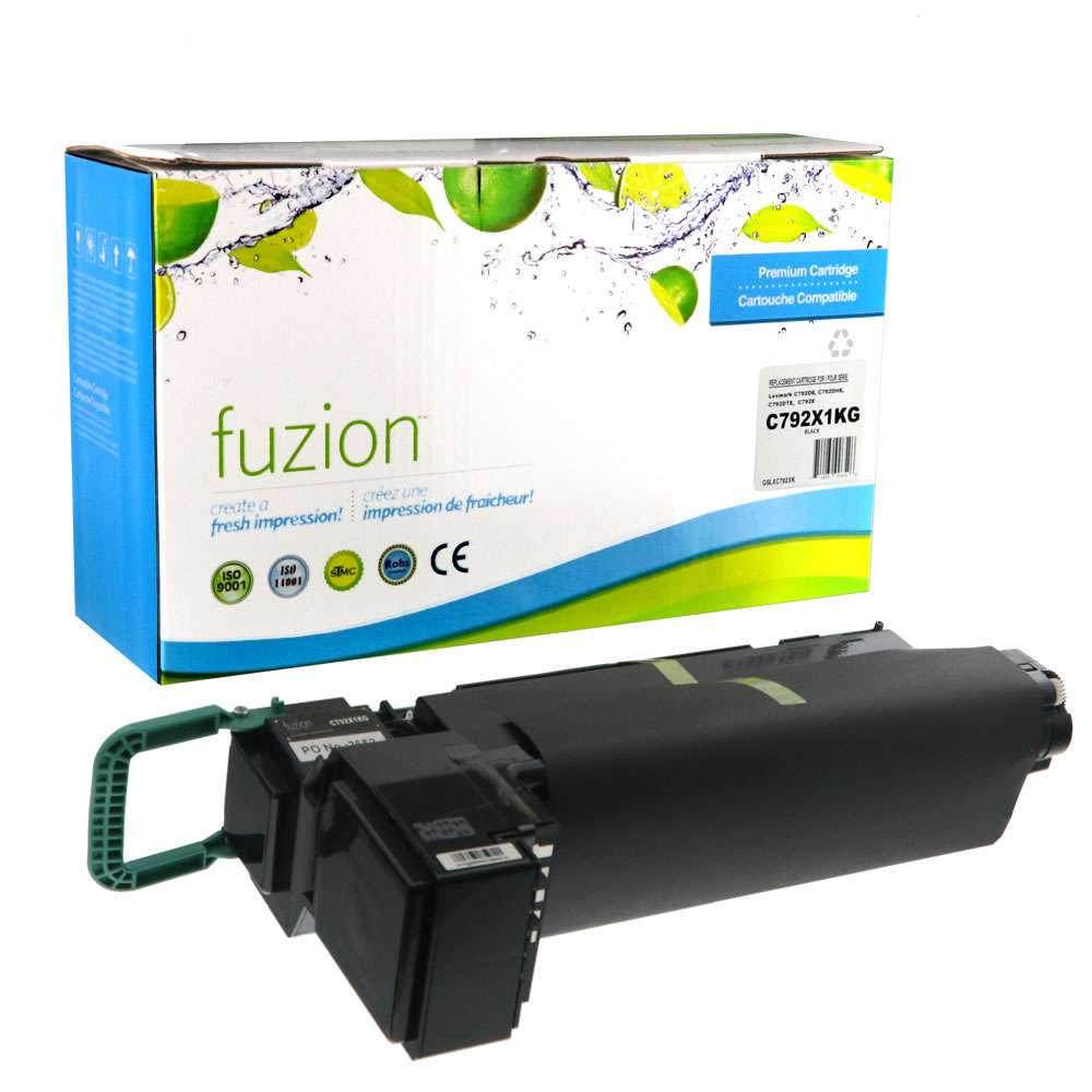 Lexmark C792X1KG Remanufactured Toner Cartridge High Yield - Black - Fuzion