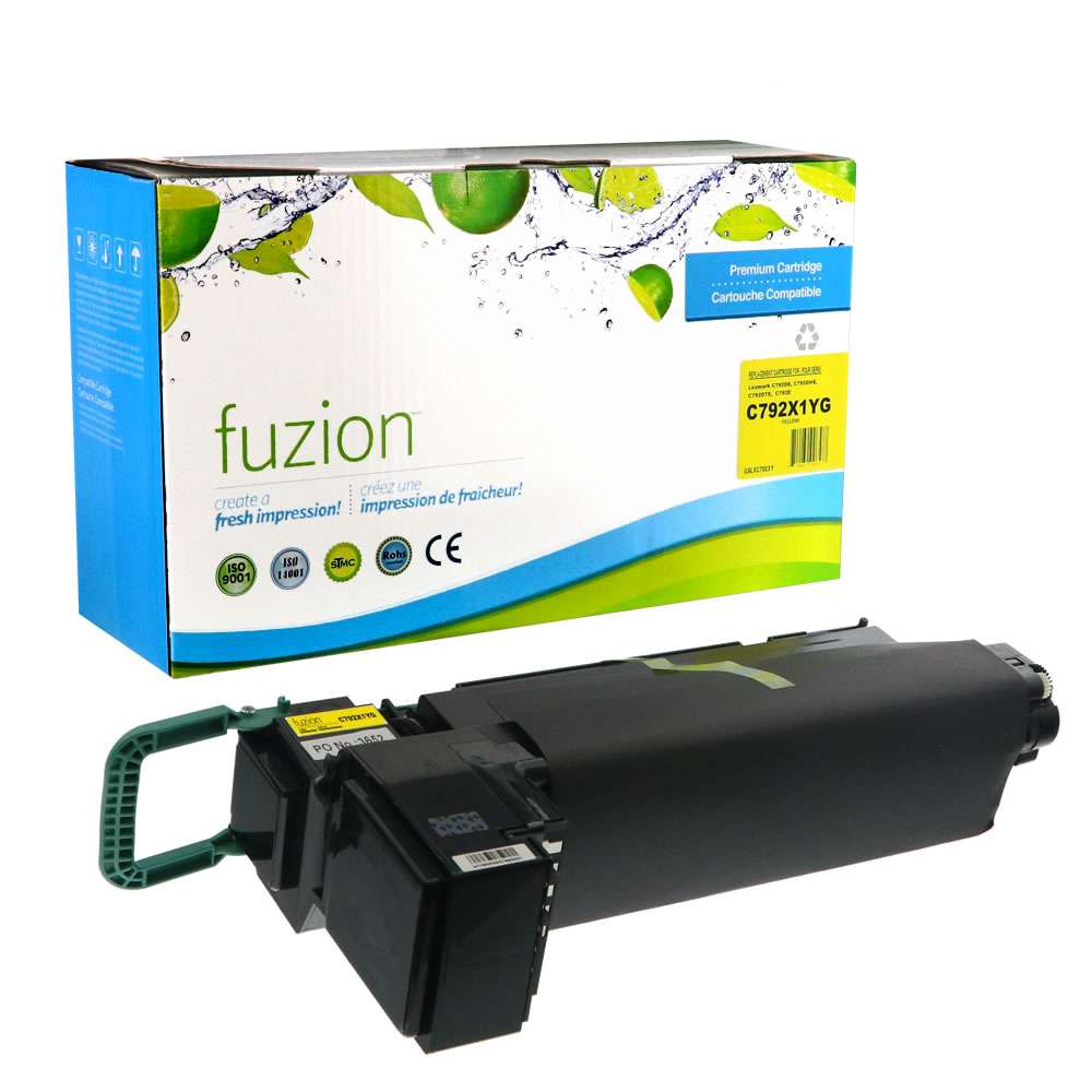 Lexmark C792X1YG Remanufactured Toner Cartridge High Yield - Yellow - Fuzion