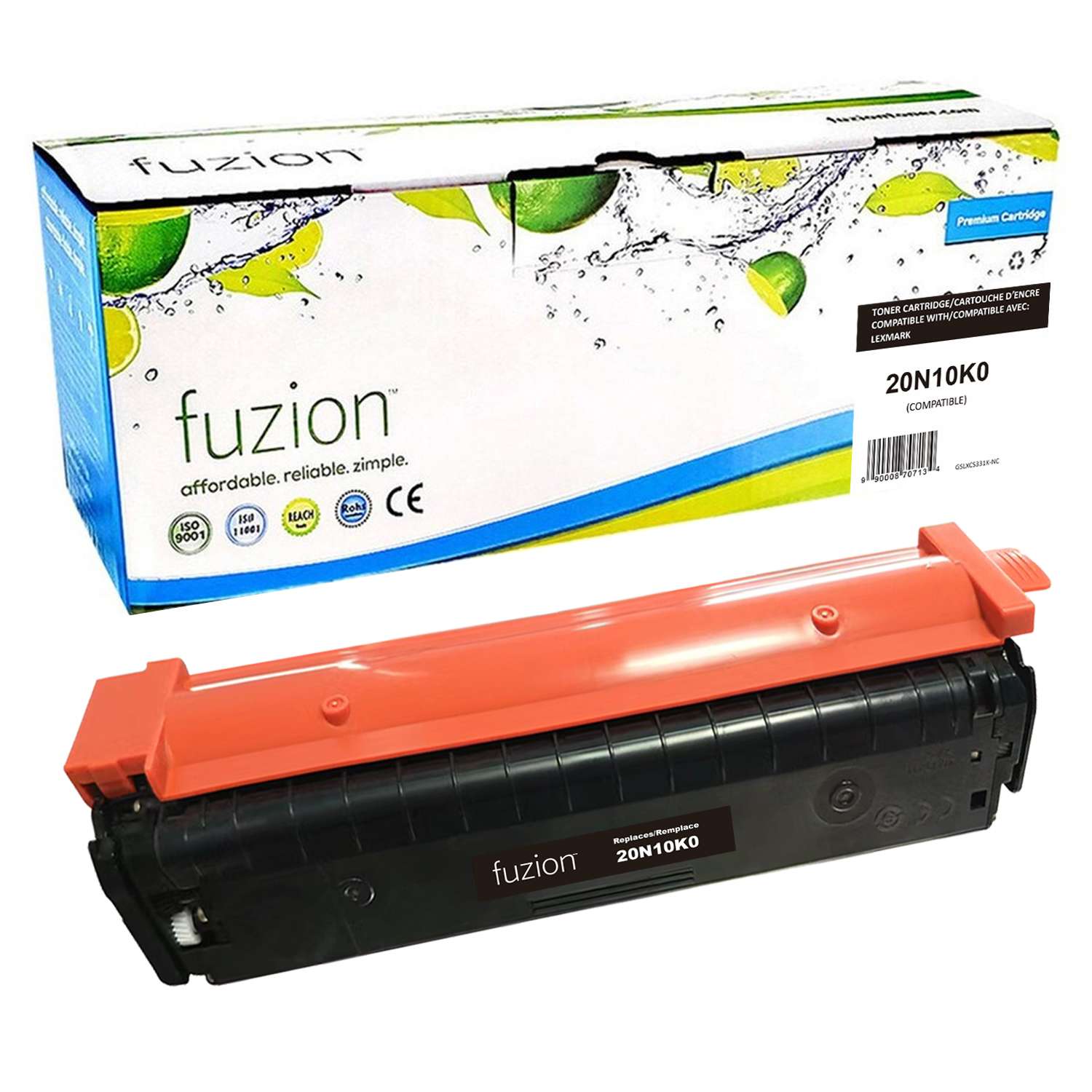Lexmark 20N10K0 Compatible Toner Cartridge - Black - Fuzion