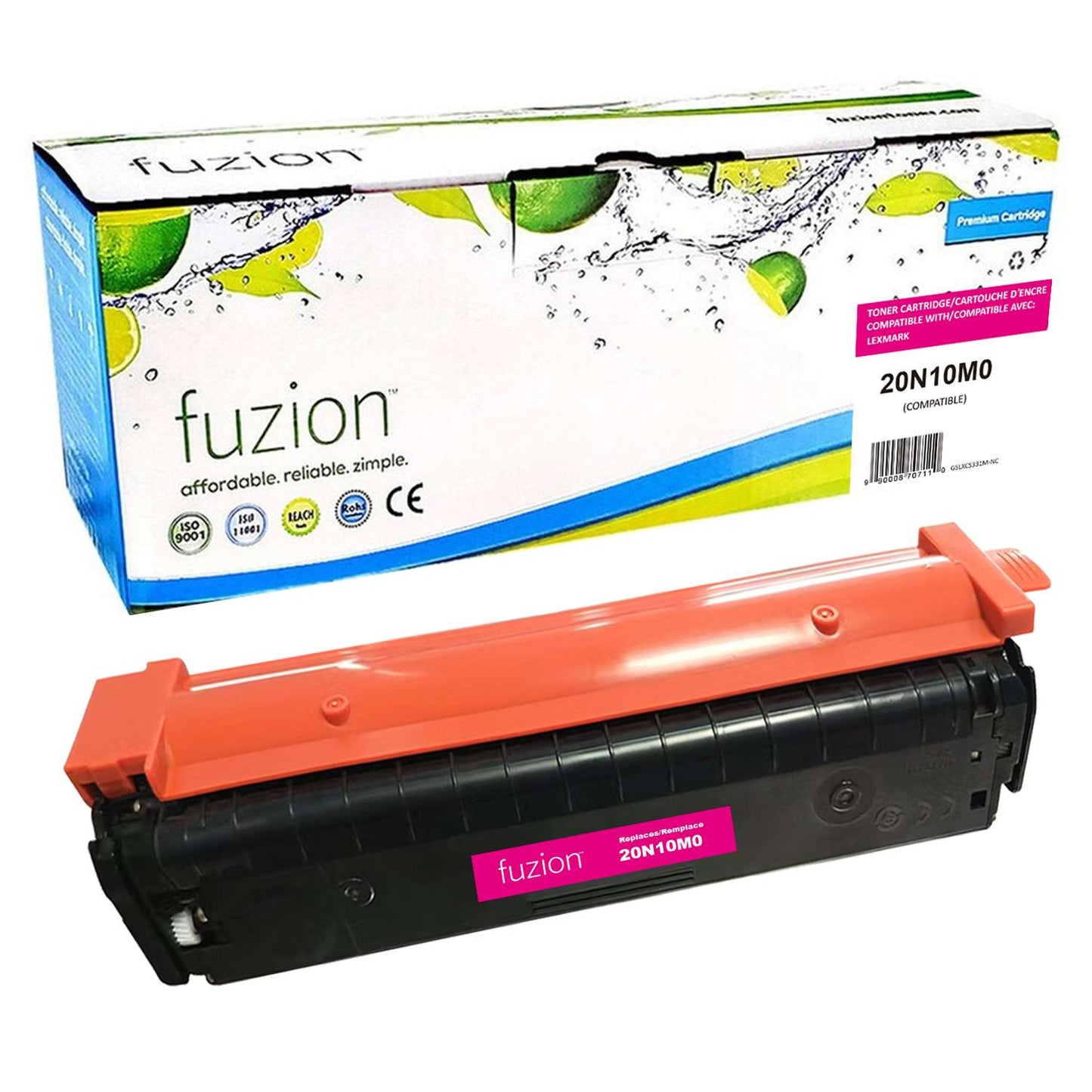 Lexmark 20N10M0 Compatible Toner Cartridge - Magenta - Fuzion