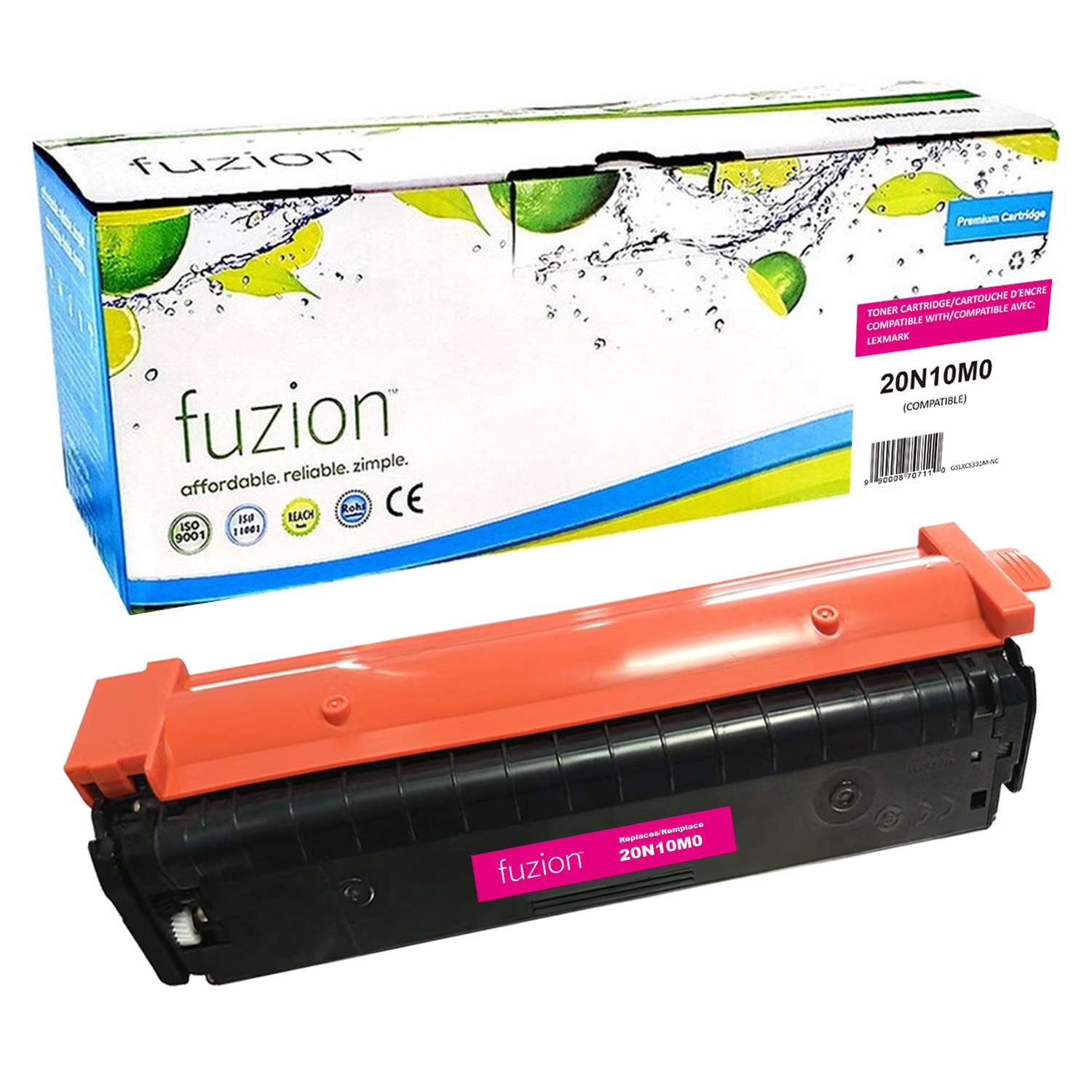Lexmark 20N10M0 Compatible Toner Cartridge - Magenta - Fuzion