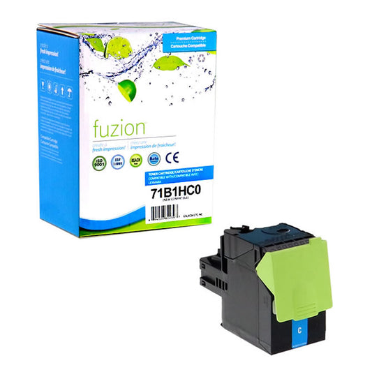 Lexmark 71B1HC0 Compatible Toner Cartridge High Yield - Cyan - Fuzion