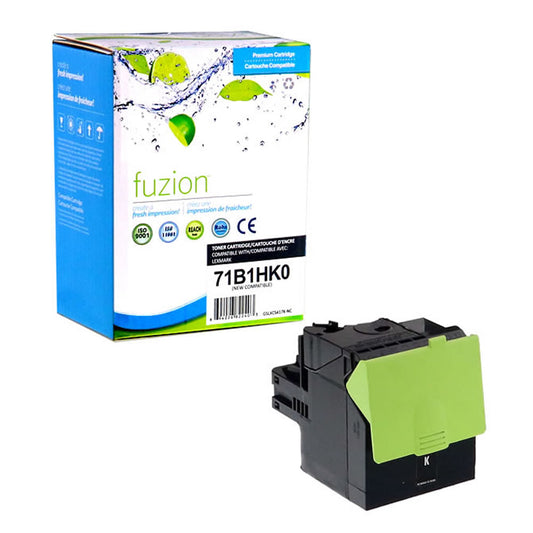 Lexmark 71B1HK0 Compatible CompatibleToner Cartridge High Yield - Black - Fuzion