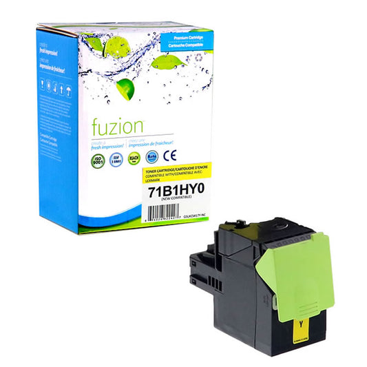 Lexmark 71B1HY0 Compatible Toner Cartridge High Yield - Yellow - Fuzion