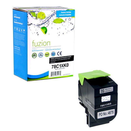Lexmark 78C1XK0 Compatible Toner Cartridge - Black - Fuzion