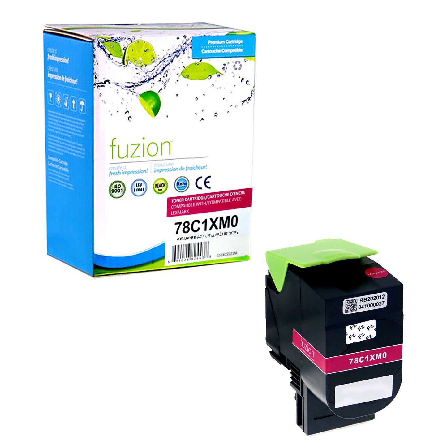 Lexmark 78C1XM0 Remanufactured Toner Cartridge - Magenta - Fuzion