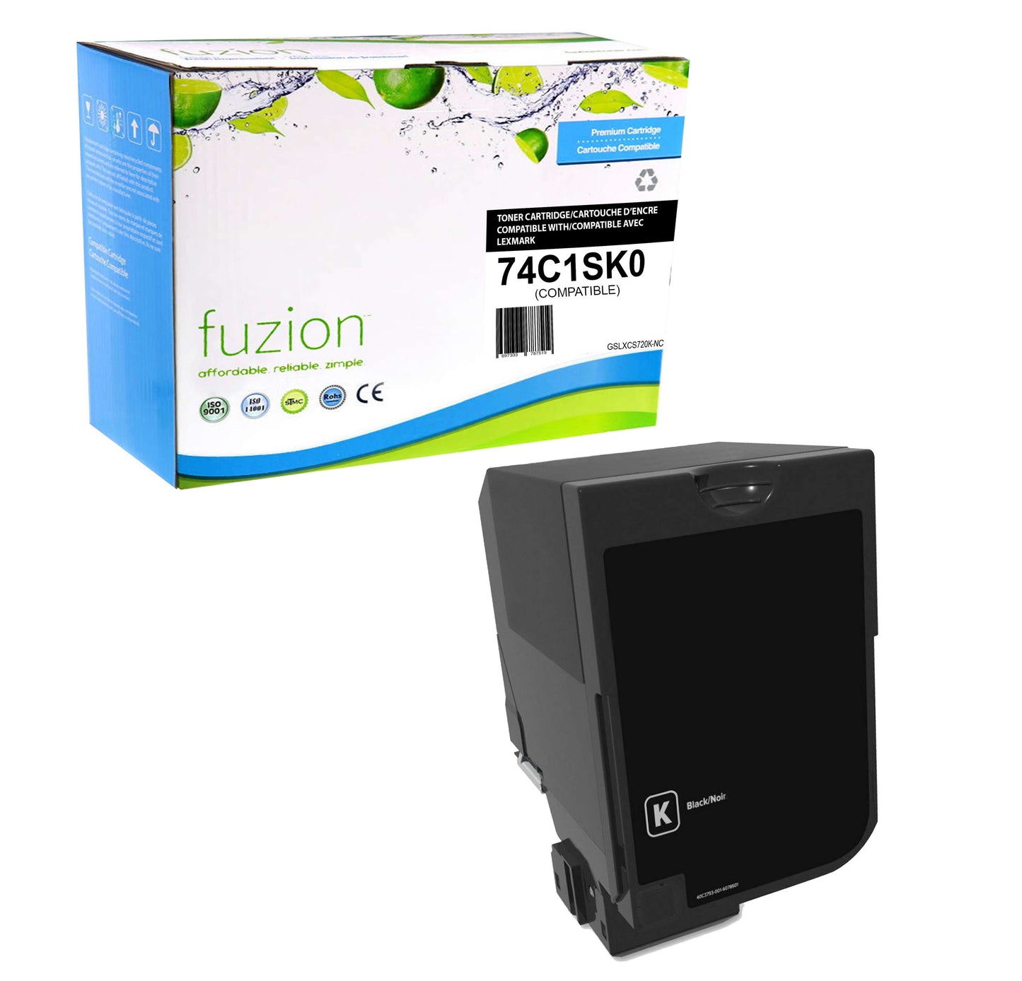 Lexmark 74C1SK0 Compatible Toner Cartridge - Black - Fuzion
