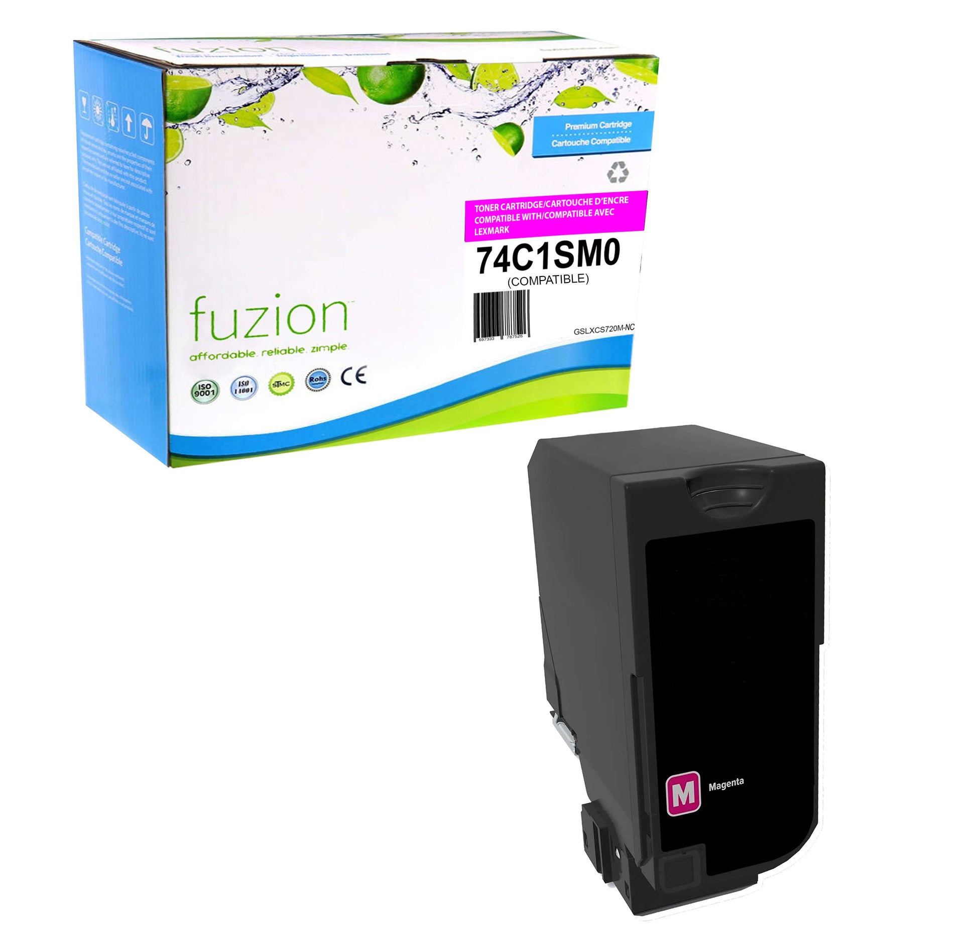 Lexmark 74C1SM0 Compatible Toner Cartridge - Magenta - Fuzion