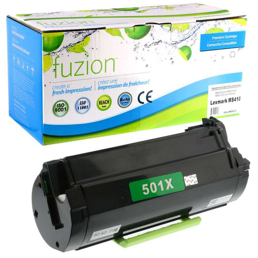 Lexmark 50F1X00 Remanufactured Toner Cartridge Extra High Yield - Black - Fuzion
