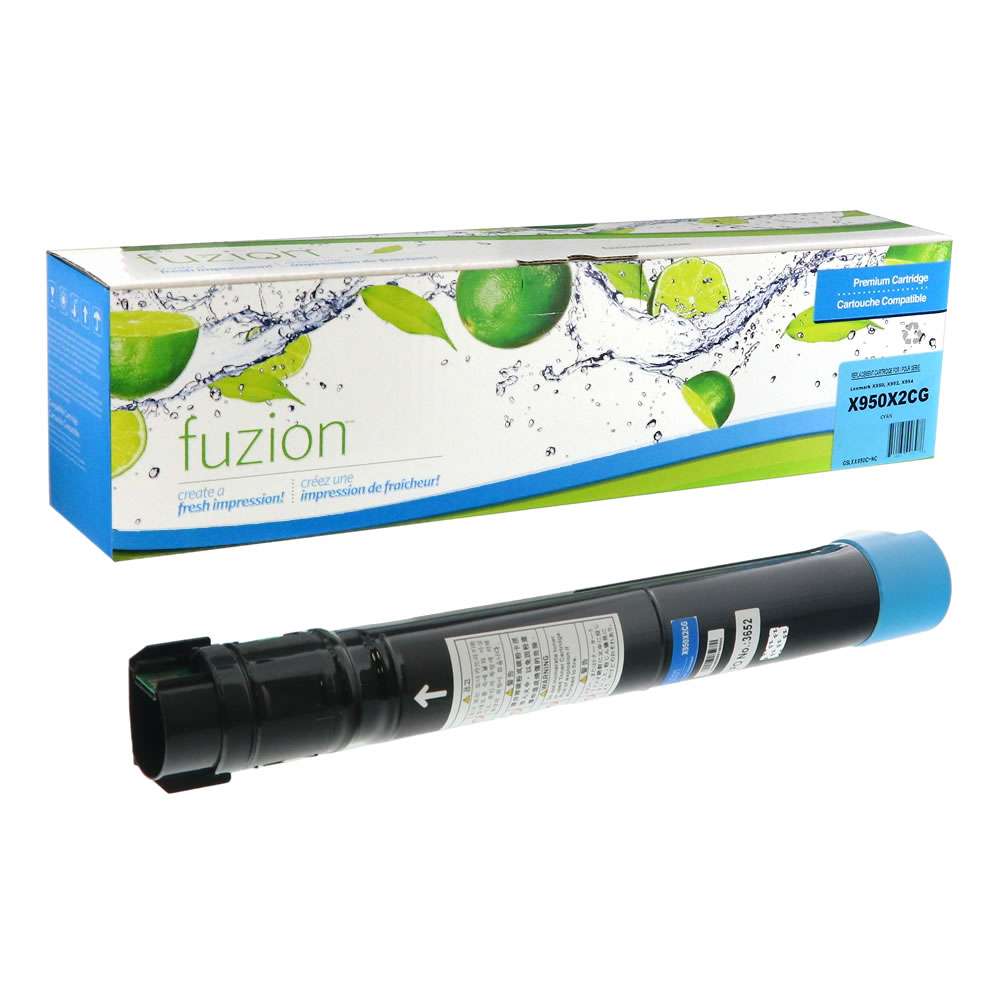 Lexmark X950X2CG Compatible Toner Cartridge - Cyan - Fuzion