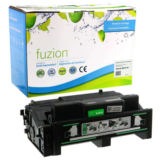 Ricoh 402809 Remanufactured Toner Cartridge - Black - Fuzion