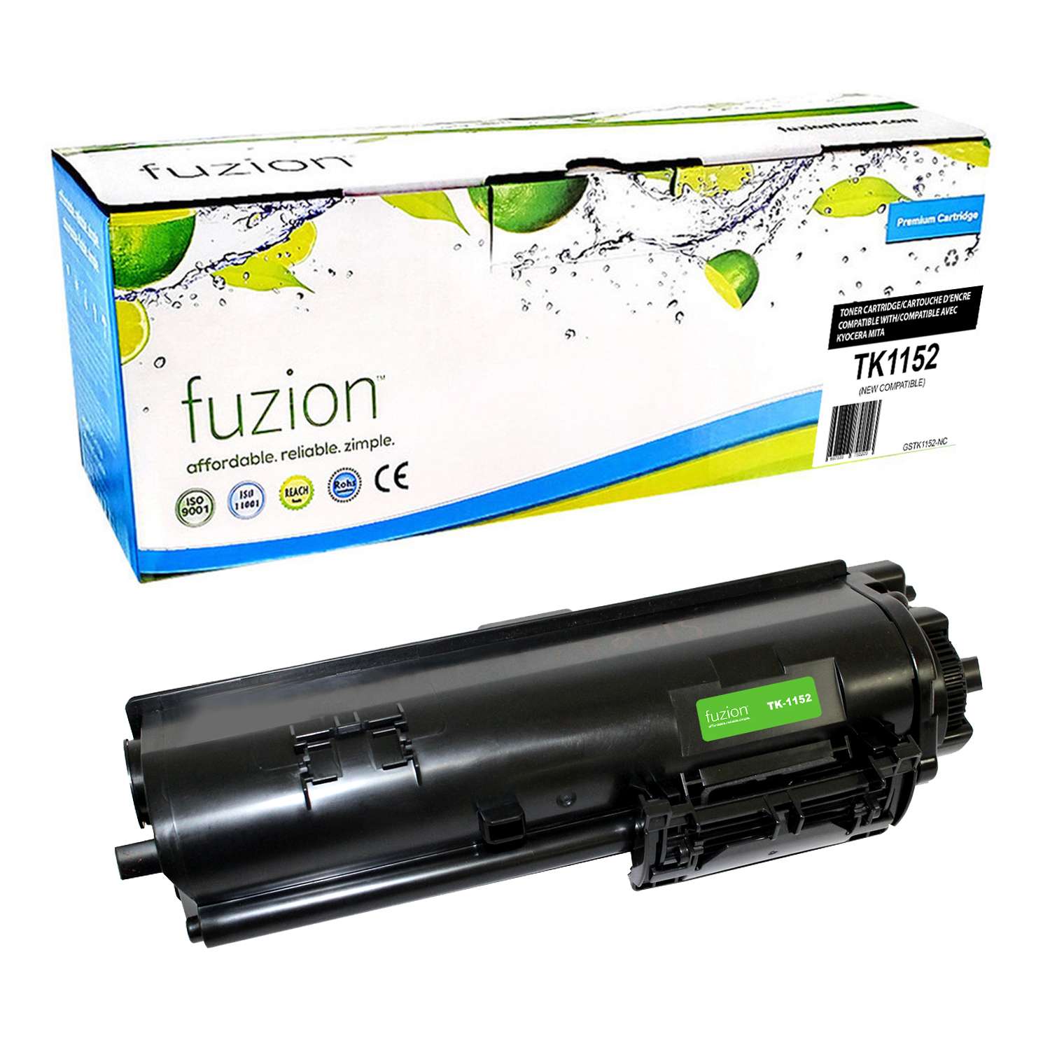 Kyocera Mita TK-1152 Compatible Toner Cartridge - Black - Fuzion