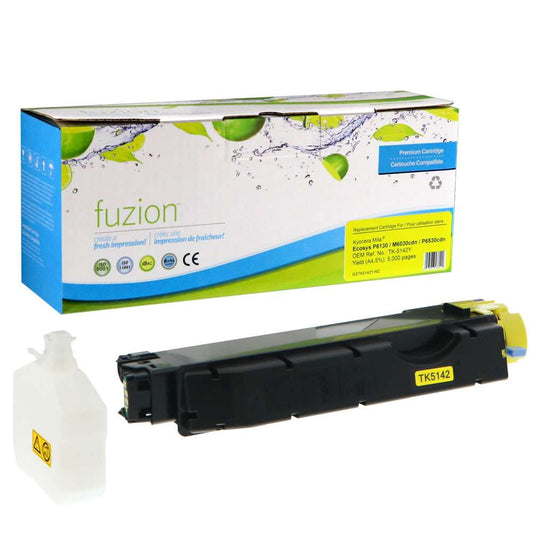 Kyocera Mita TK-5142Y Compatible Toner Cartridge - Yellow - Fuzion