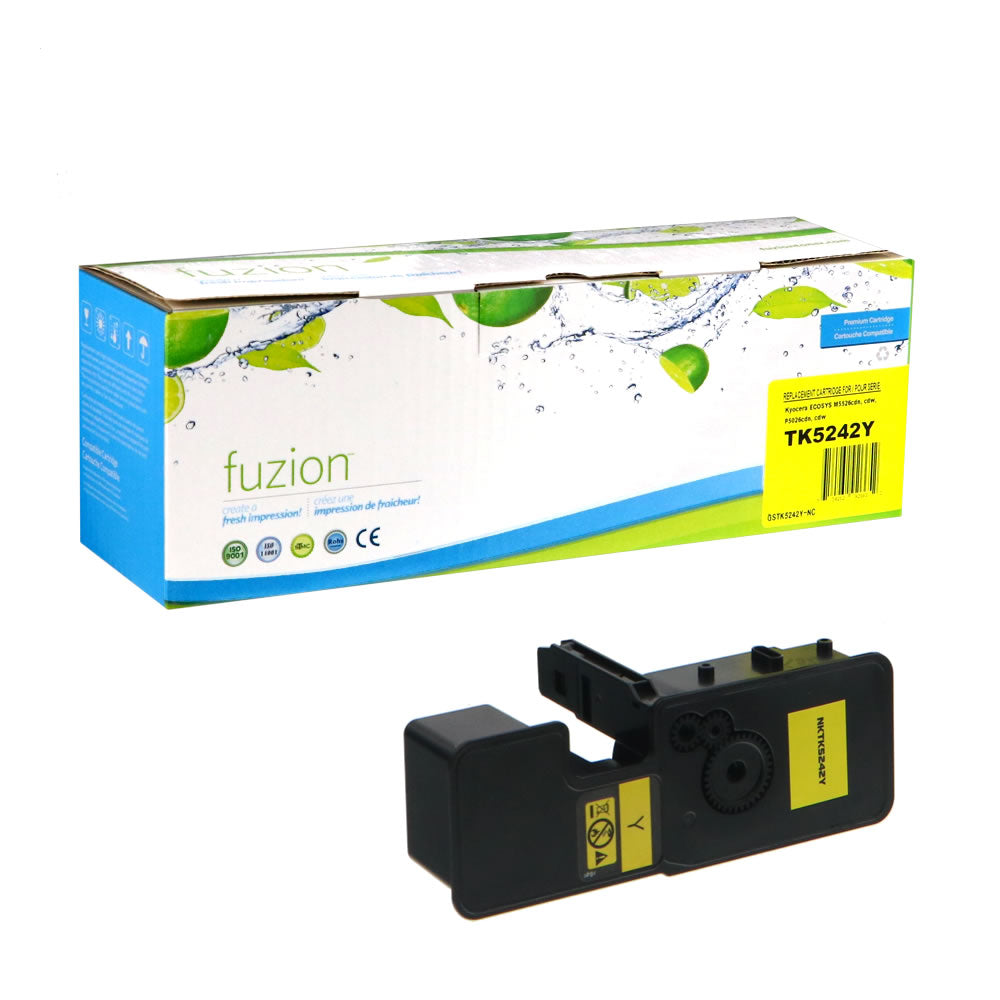 Kyocera Mita TK-5242Y Compatible Toner Cartridge - Yellow - Fuzion