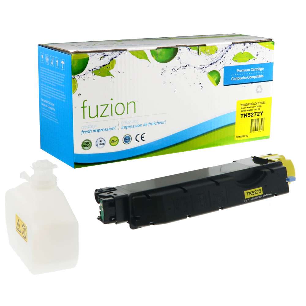 Kyocera Mita TK-5272Y Compatible Toner Cartridge - Yellow - Fuzion