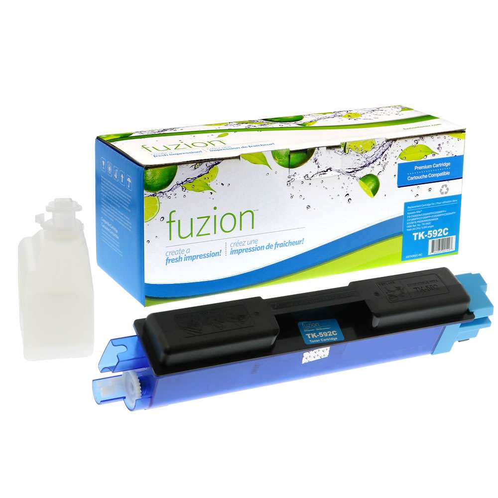 Kyocera Mita TK-592C Compatible Toner Cartridge - Cyan - Fuzion