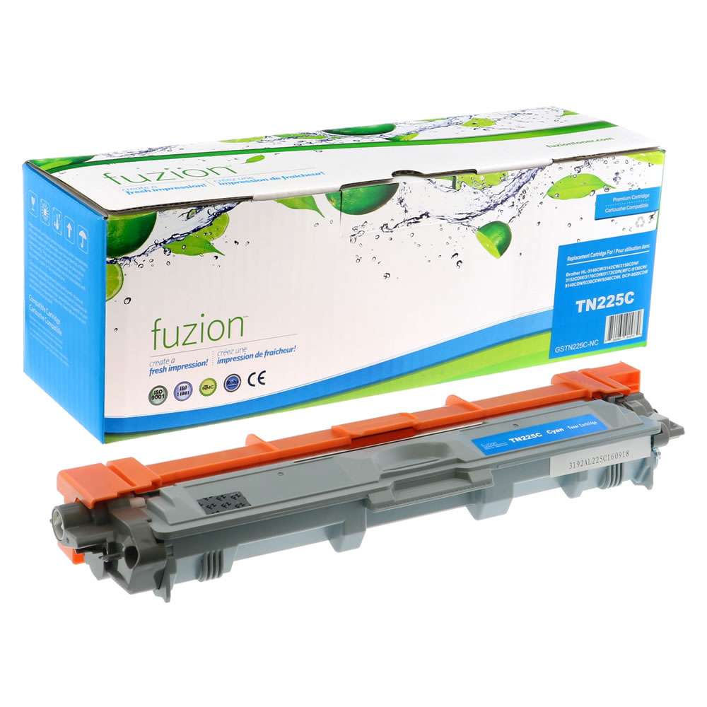 Brother TN225C Compatible High Yield - Cyan Toner Cartridge - Fuzion