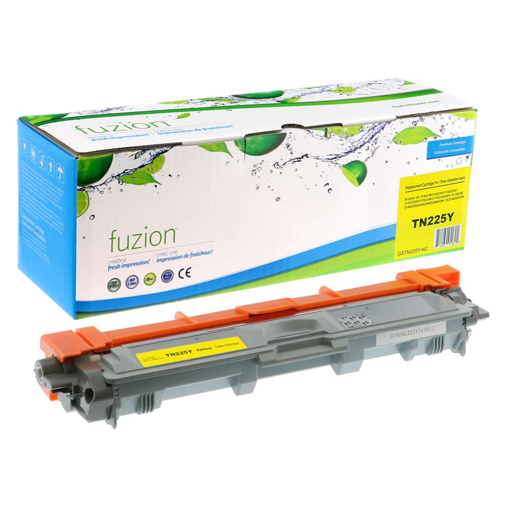 Brother TN225Y Compatible High Yield - Yellow Toner Cartridge - Fuzion