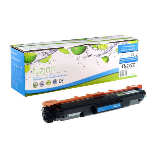 Brother TN227C Compatible High Yield - Cyan Toner Cartridge - Fuzion