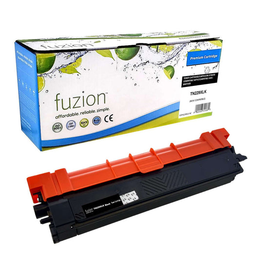 Brother TN229XLK Compatible High Yield - Black Toner Cartridge - Fuzion