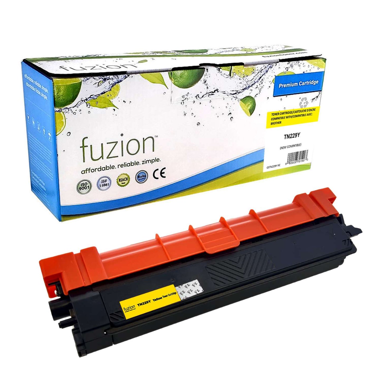 Brother TN229Y Compatible - Yellow Toner Cartridge - Fuzion