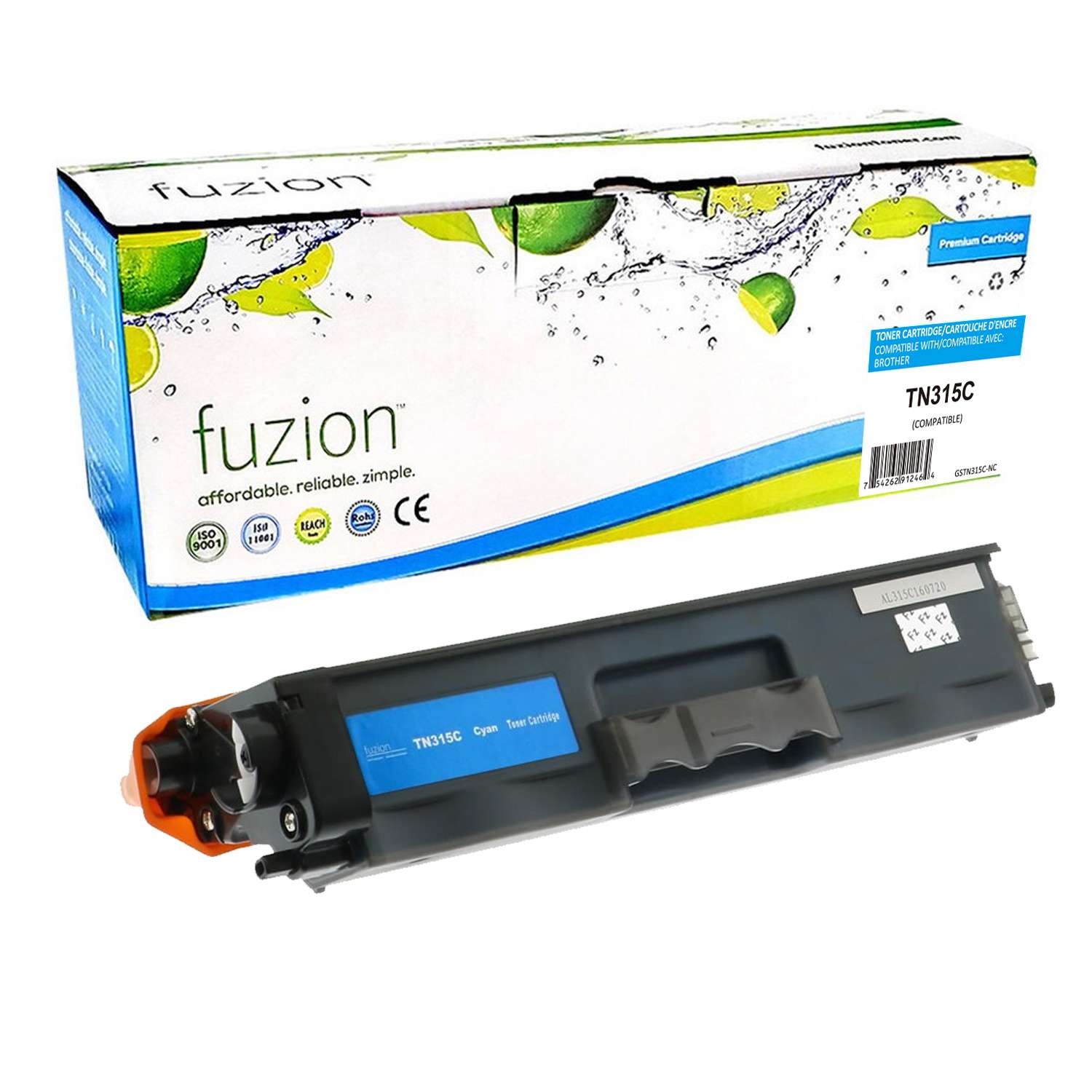 Brother TN315C Compatible - Cyan Toner Cartridge - Fuzion