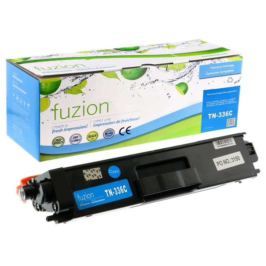 Brother TN336C Compatible High Yield - Cyan Toner Cartridge - Fuzion