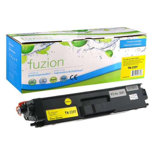 Brother TN339Y Compatible High Yield - Yellow Toner Cartridge - Fuzion