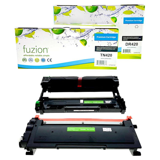 Brother TN420 / DR420 Compatible Toner Cartridge & Drum Combo - Fuzion