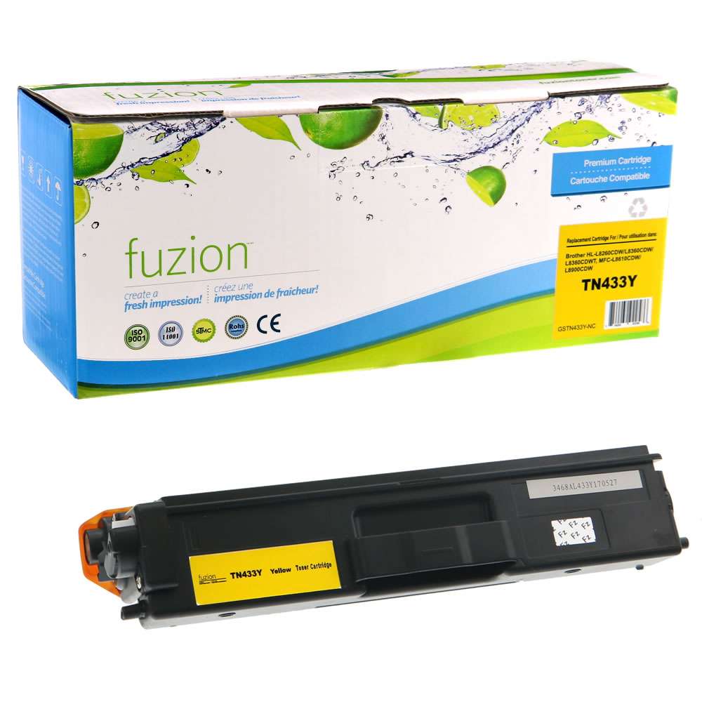 Brother TN433Y Compatible - Yellow Toner Cartridge - Fuzion